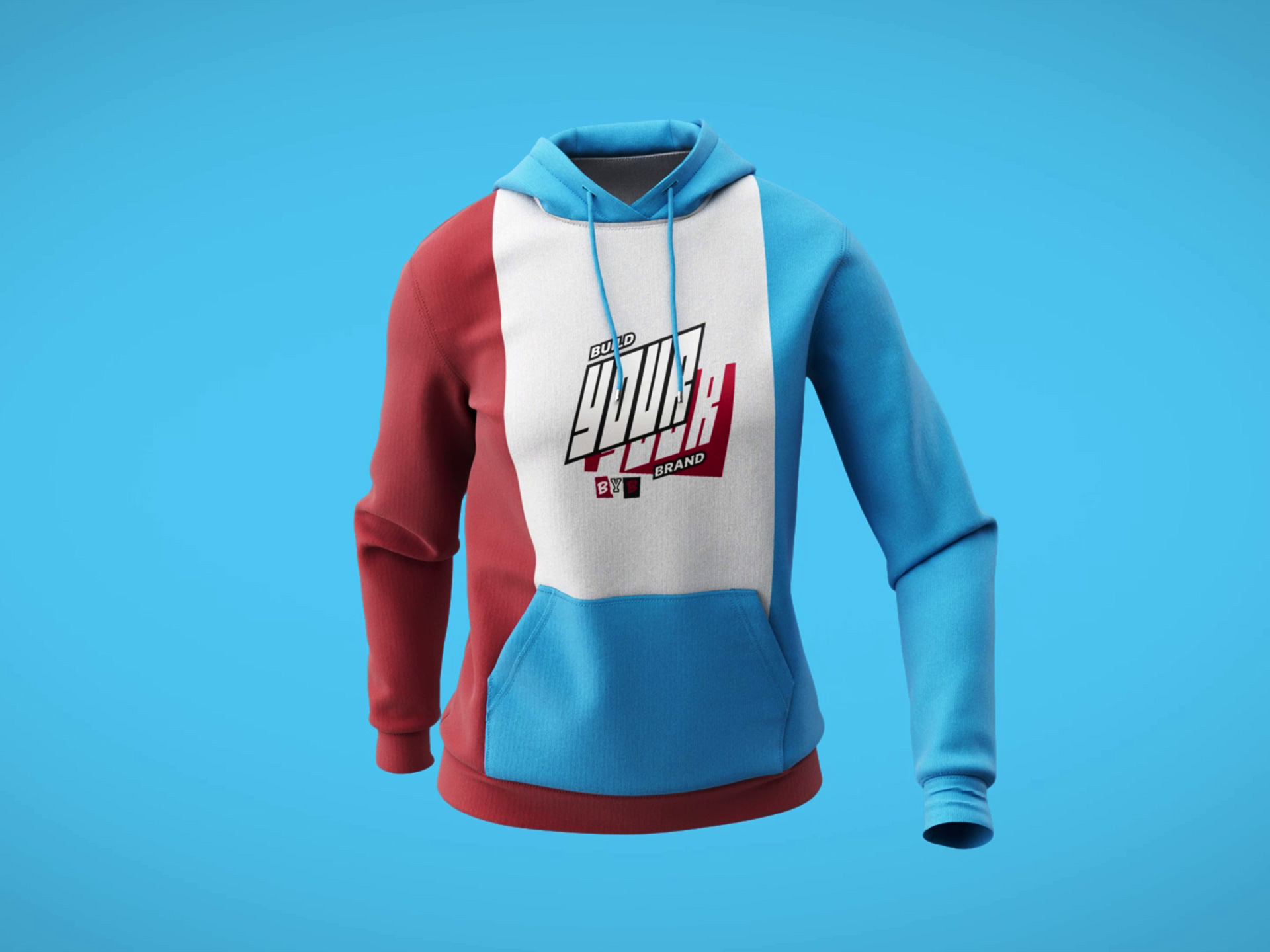 Fleece hoodie, morphing colorways 3D apparel animation