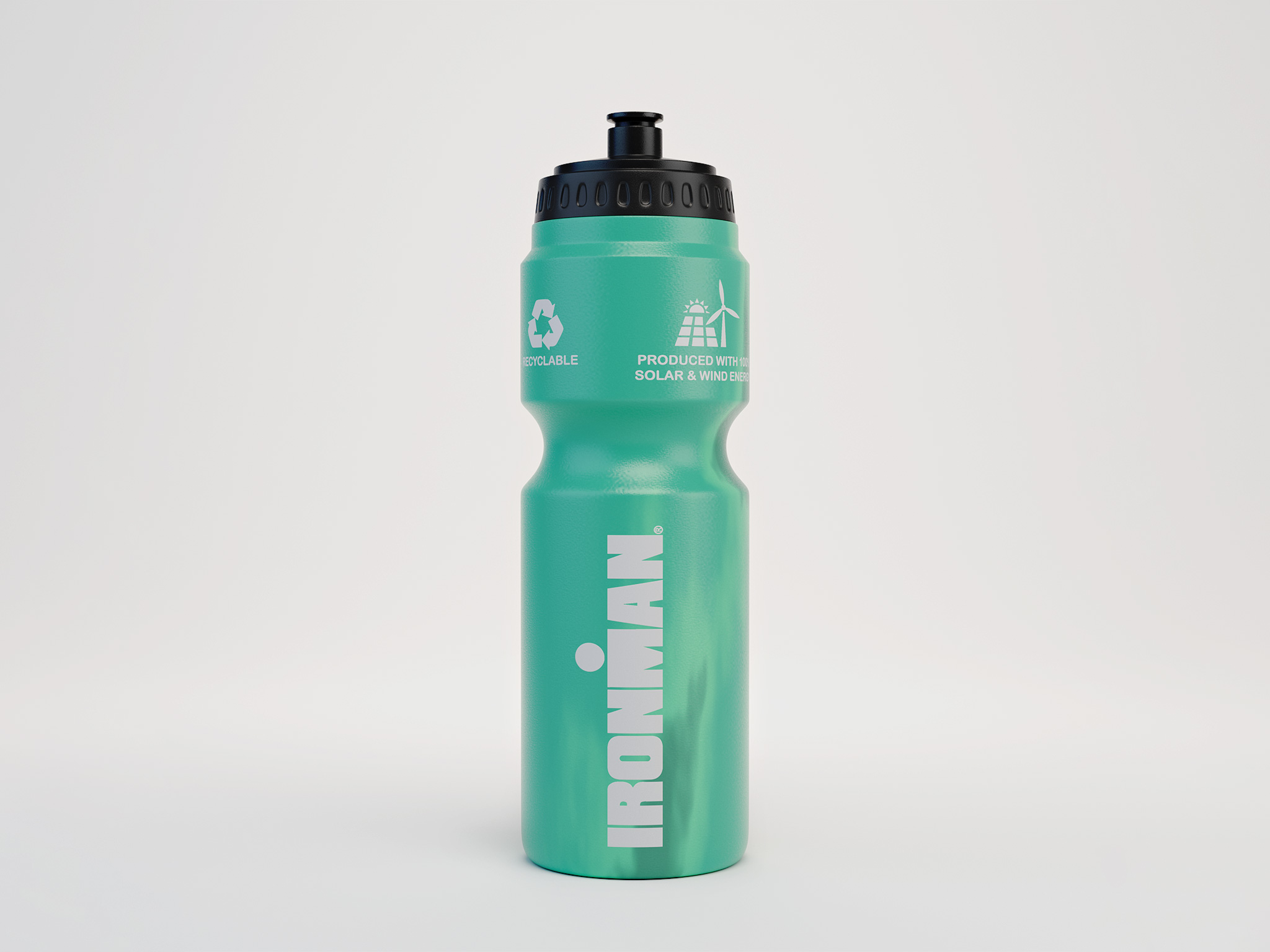 Ironman recycled squeeze bottle, single hero product render in Cinema 4D and Redshift
