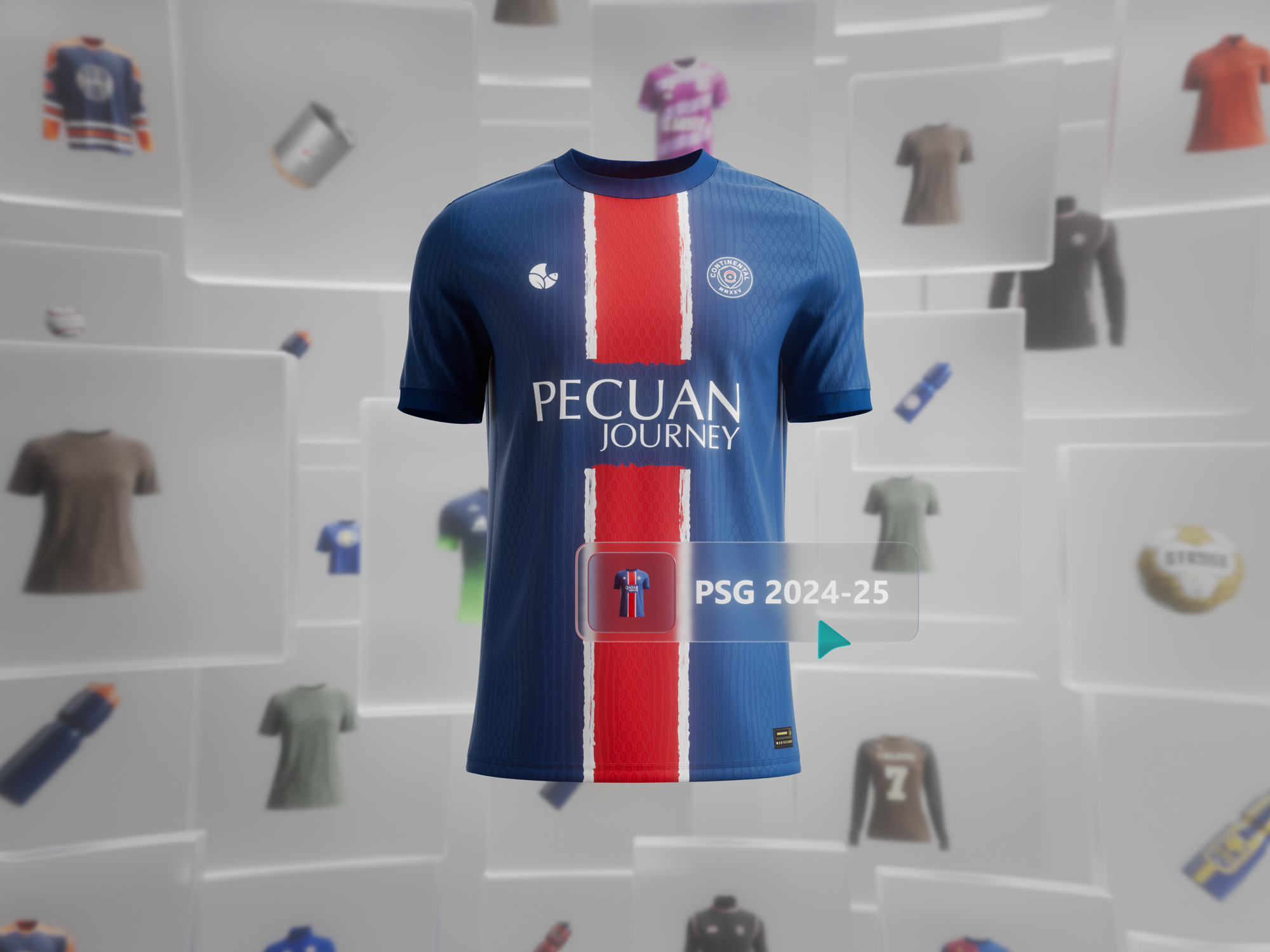 MerchandAise 3D product configurator jersey hero animation by Tanzim Rahat