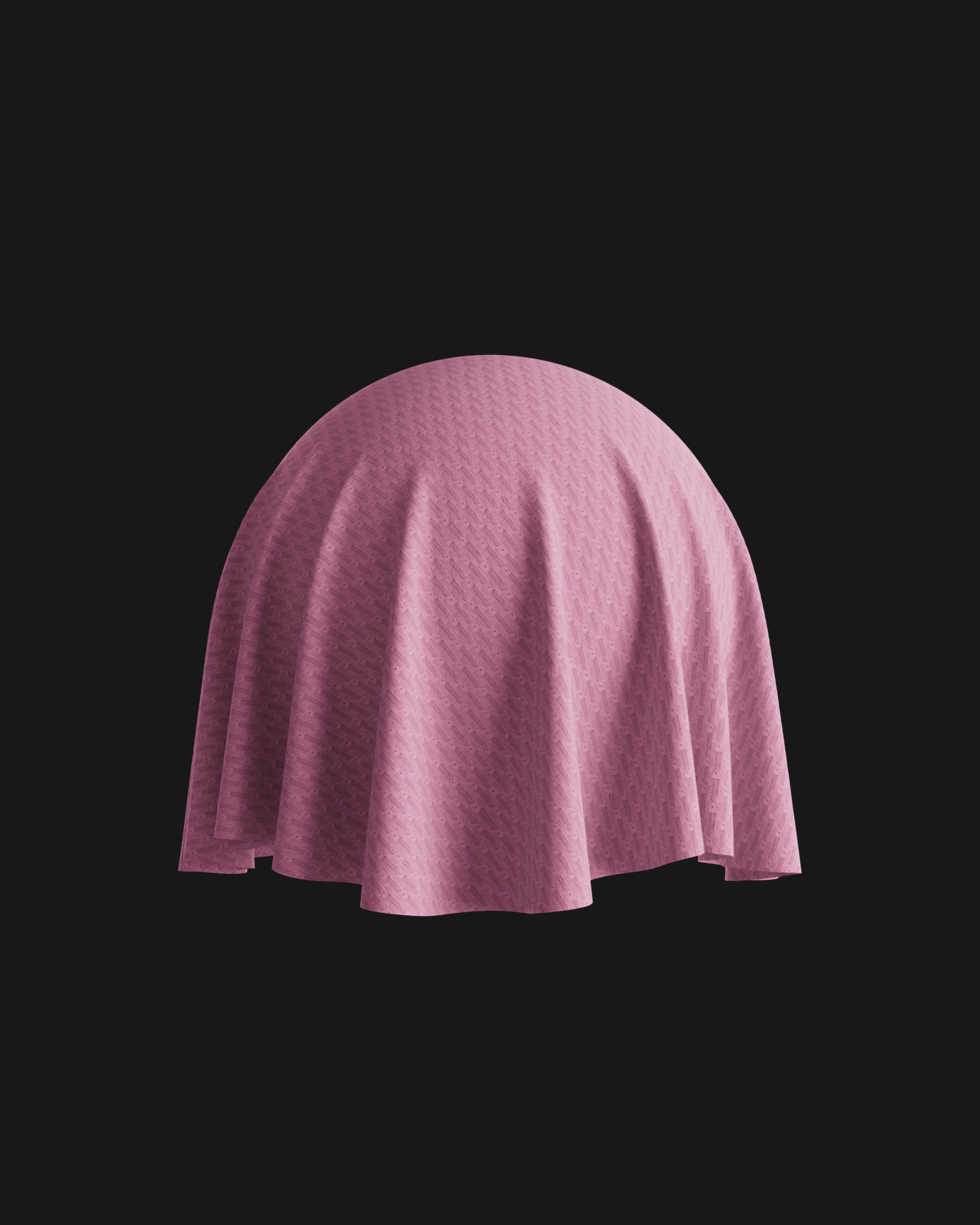 Shader ball for the football jersey fabric lookdev, pink knit material study, 3D render