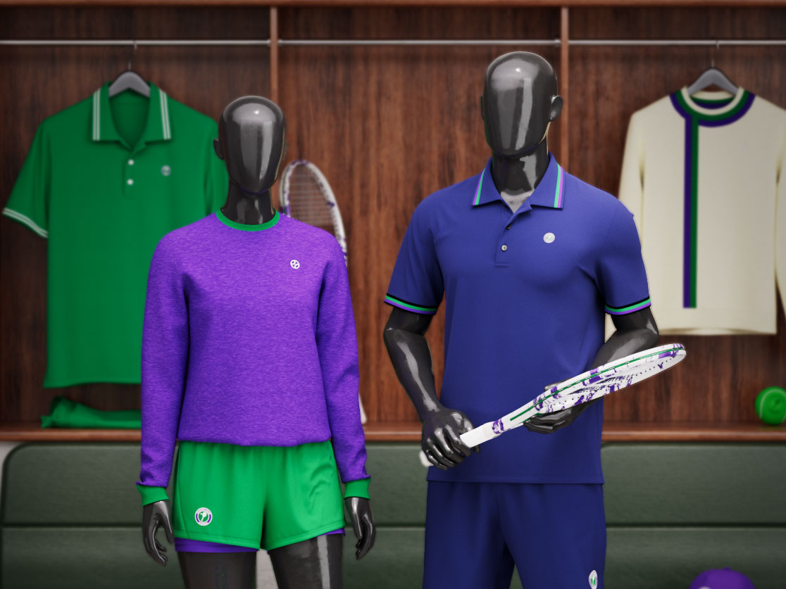 MerchandAise tennis club teamwear CGI render set by Tanzim Rahat