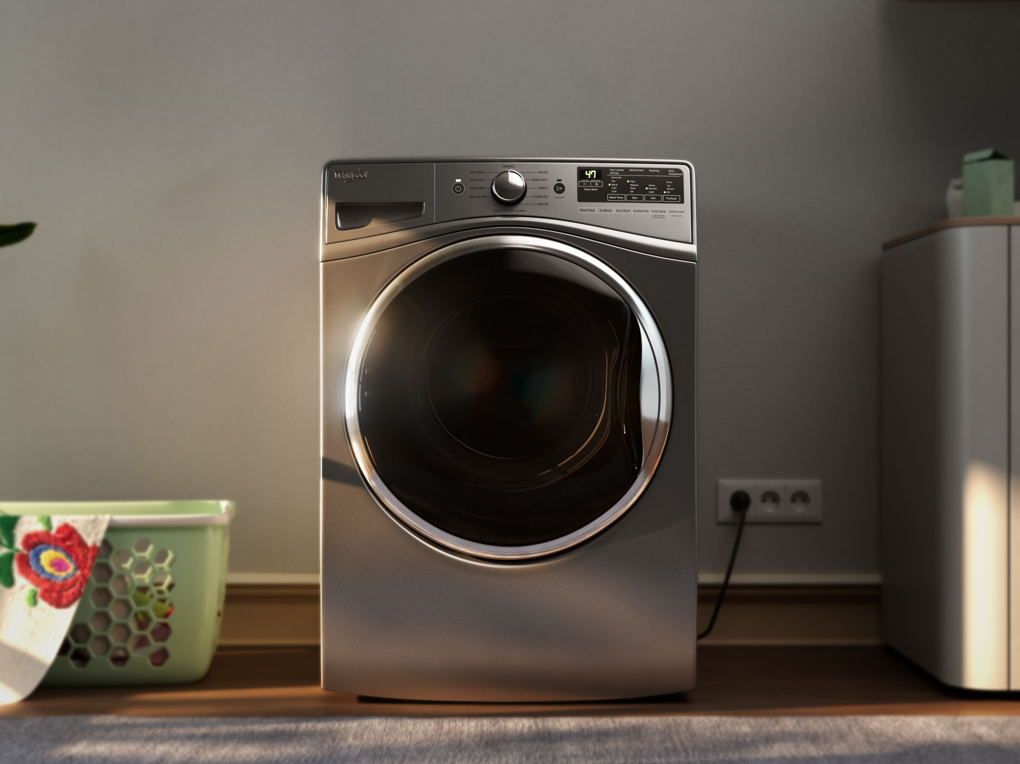 Photoreal washing machine appliance, CGI breakdown study by Tanzim Rahat