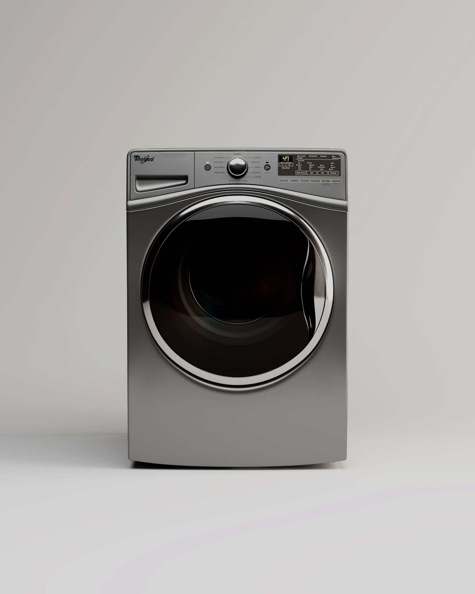 Washing machine studio front render